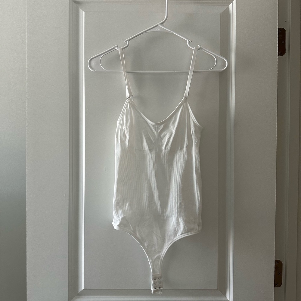 Zela White Snatched Bodysuit